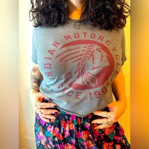 Indian Motorcycles cropped tee